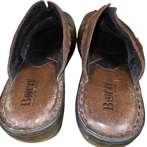 Born Clogs Women's Size 10 Brown Slip On Heeled Walking Comfort Shoes - Picture 7 of 9